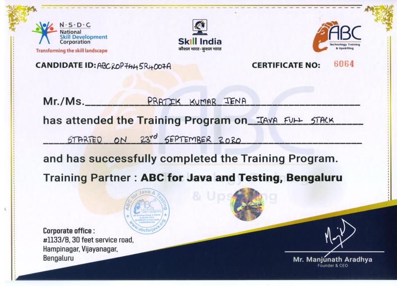 Certificate 1